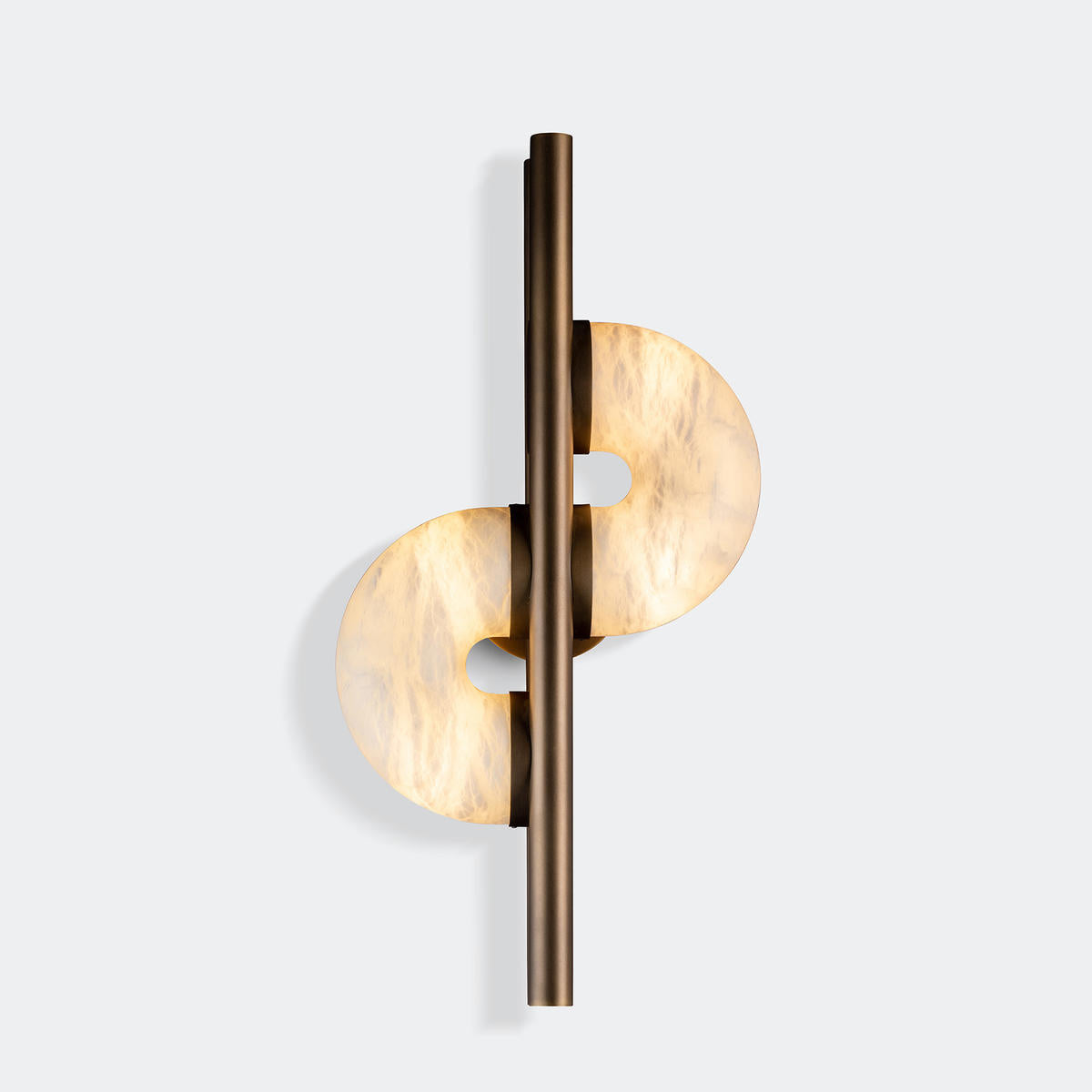 Sabrina  Modern Alabaster Global Wall Light, Bedroom Wall Sconce