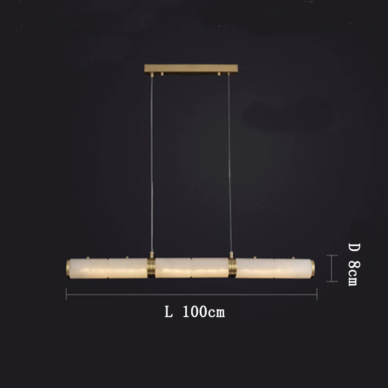 Mayuri Modern Linear Alabaster Chandelier