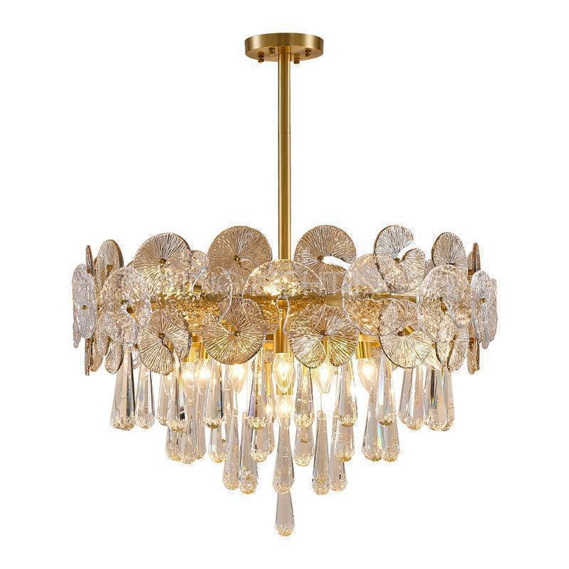 Abbet Postmodern Luxury Crystal Copper Chandelier
