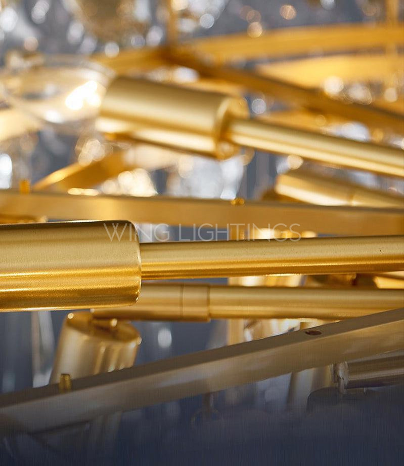 Abbet Postmodern Luxury Crystal Copper Chandelier