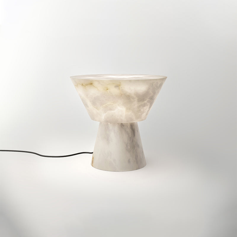 Harlan Modern L Alabaster Living Room Table Lamp
