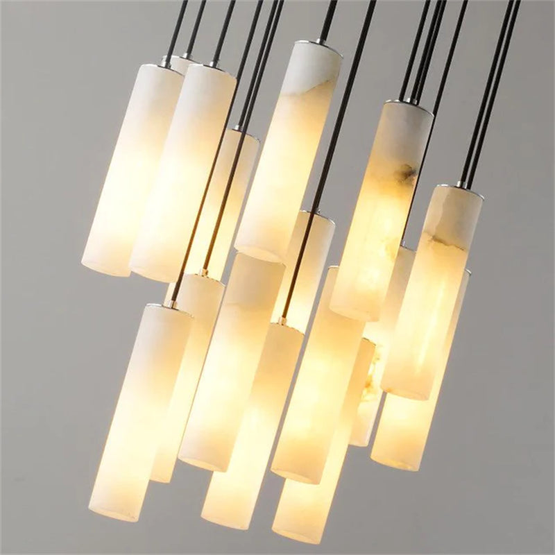 Rowena Alabaster Modern Pendant Light For Foyer And Staircase Area