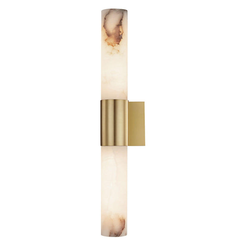 Lucite Modern Minimalist Alabaster Sconce for Hallway