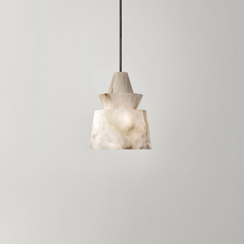 Flo Alabaster Pendant Light Beside Coffee Table, Kitchen Island Pendant Lamp