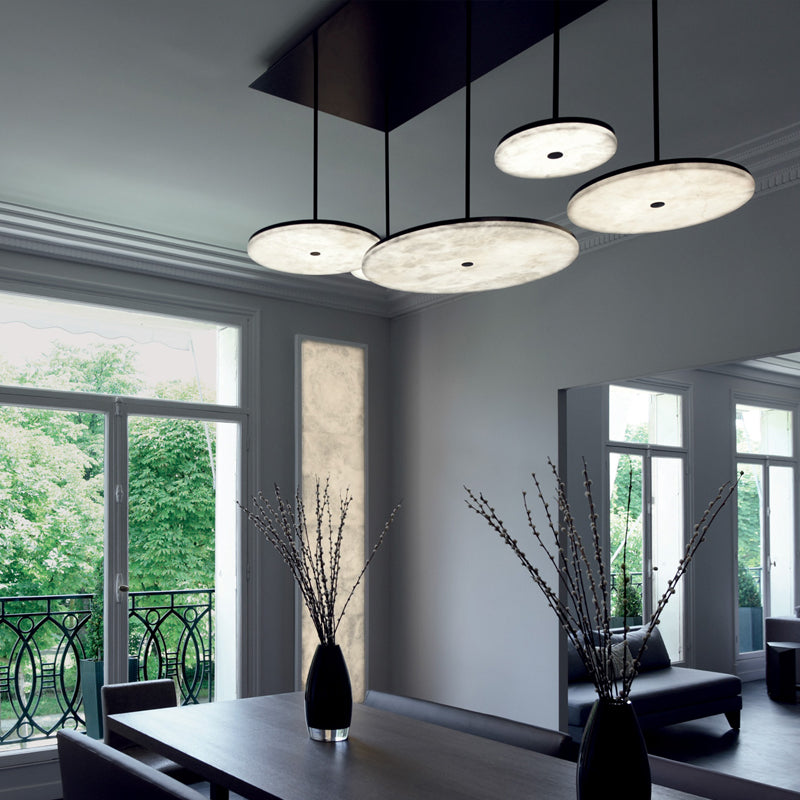 Marion Luxurious Contemporary Alabaster Pendant Light for Living and Dining Spaces