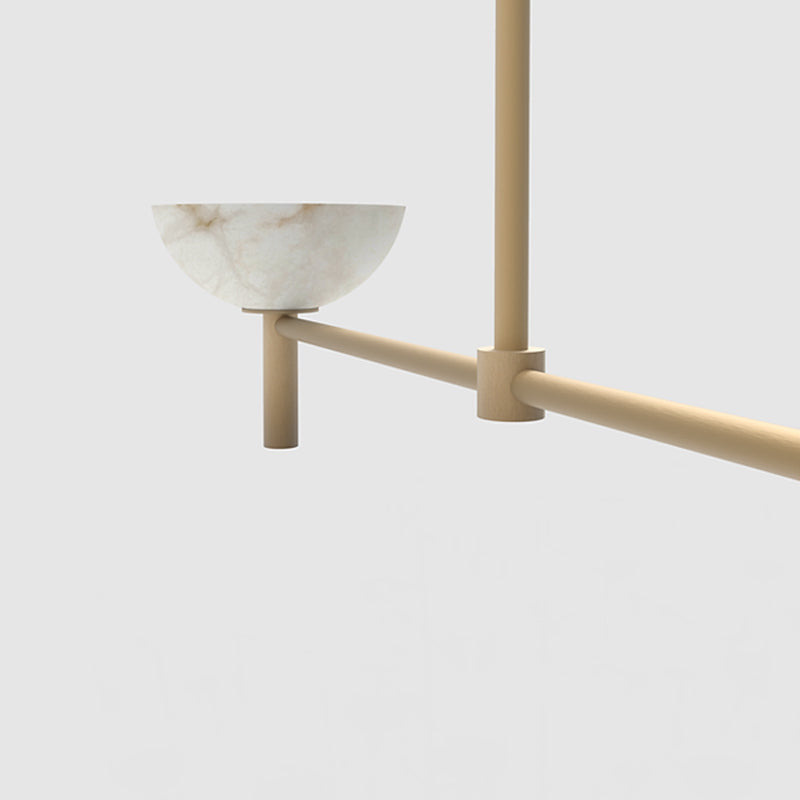 Nolwenn Kitchen Island Pendant Light with Alabaster Shades