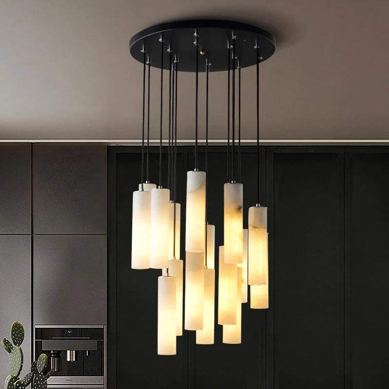 Rowena Alabaster Modern Pendant Light For Foyer And Staircase Area
