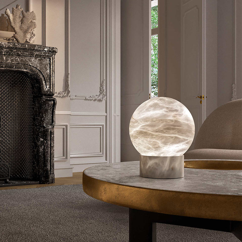 Harlan Alabaster Table Lamp, Bedside Table Lamp