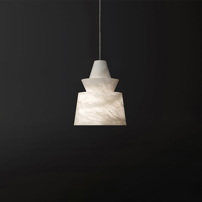 Flo Alabaster Pendant Light Beside Coffee Table, Kitchen Island Pendant Lamp