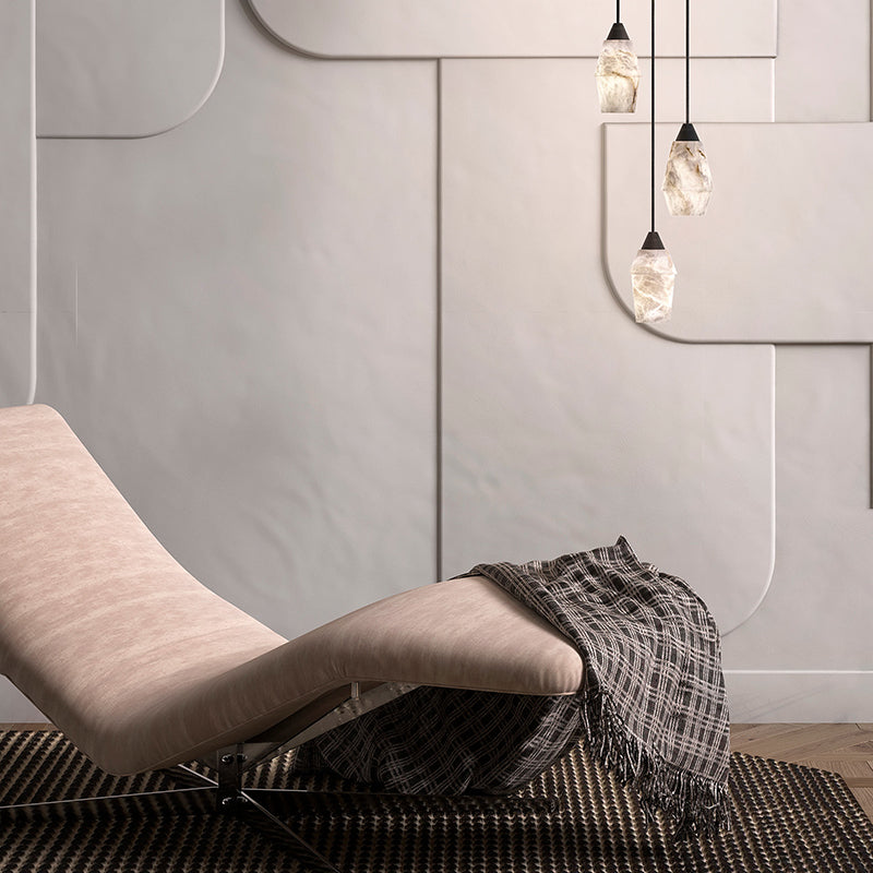 Tournesol Modrrn Alabaster Pendant Lighting Over Dining Table, Staircase Chandelier