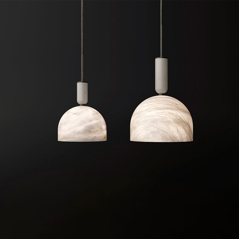 Marceline Modern Alabaster Bedside Pendant Light, Bedroom Pendant