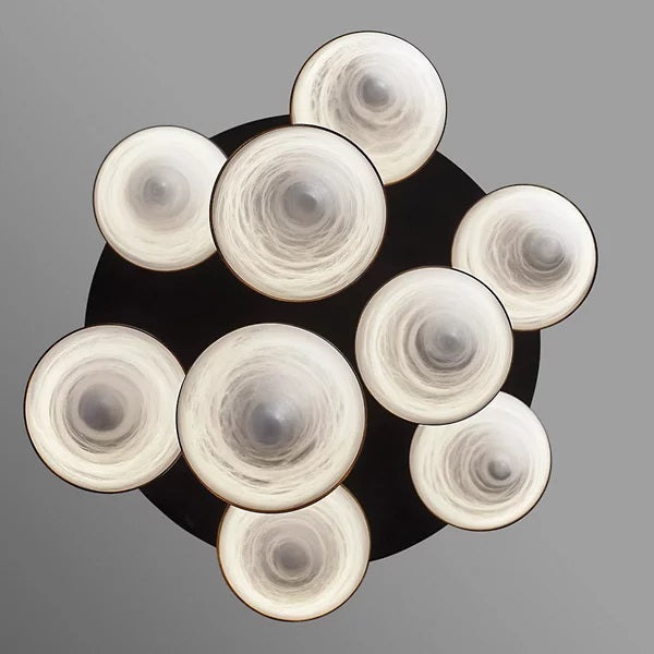 Lyne Modern Alabaster Contemporary Alabaster Cone Cluster Chandelier For Staircase