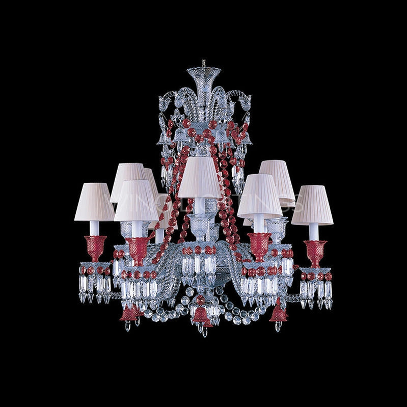Luxury Classic Red Crystal Chandelier for Living Room