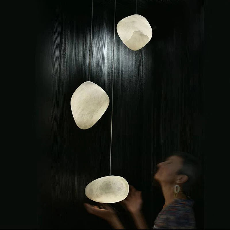 Araceli Alabaster Natural Stone Pendant, Creative Pendant Light