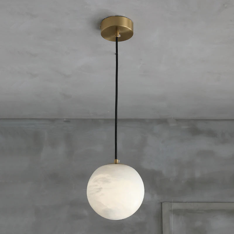 Soraya Alabaster Ball Pendant Light, Island Mini Pendant Light