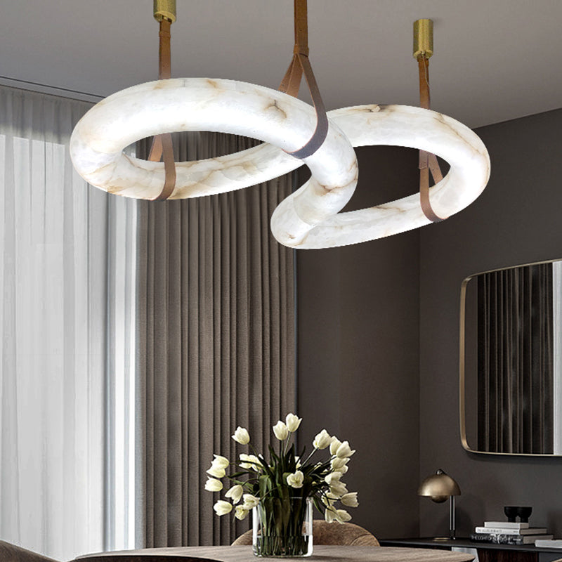 Oslo Designer Inspired Contemporary Nordic Alabaster Pendant Light For Dining Room