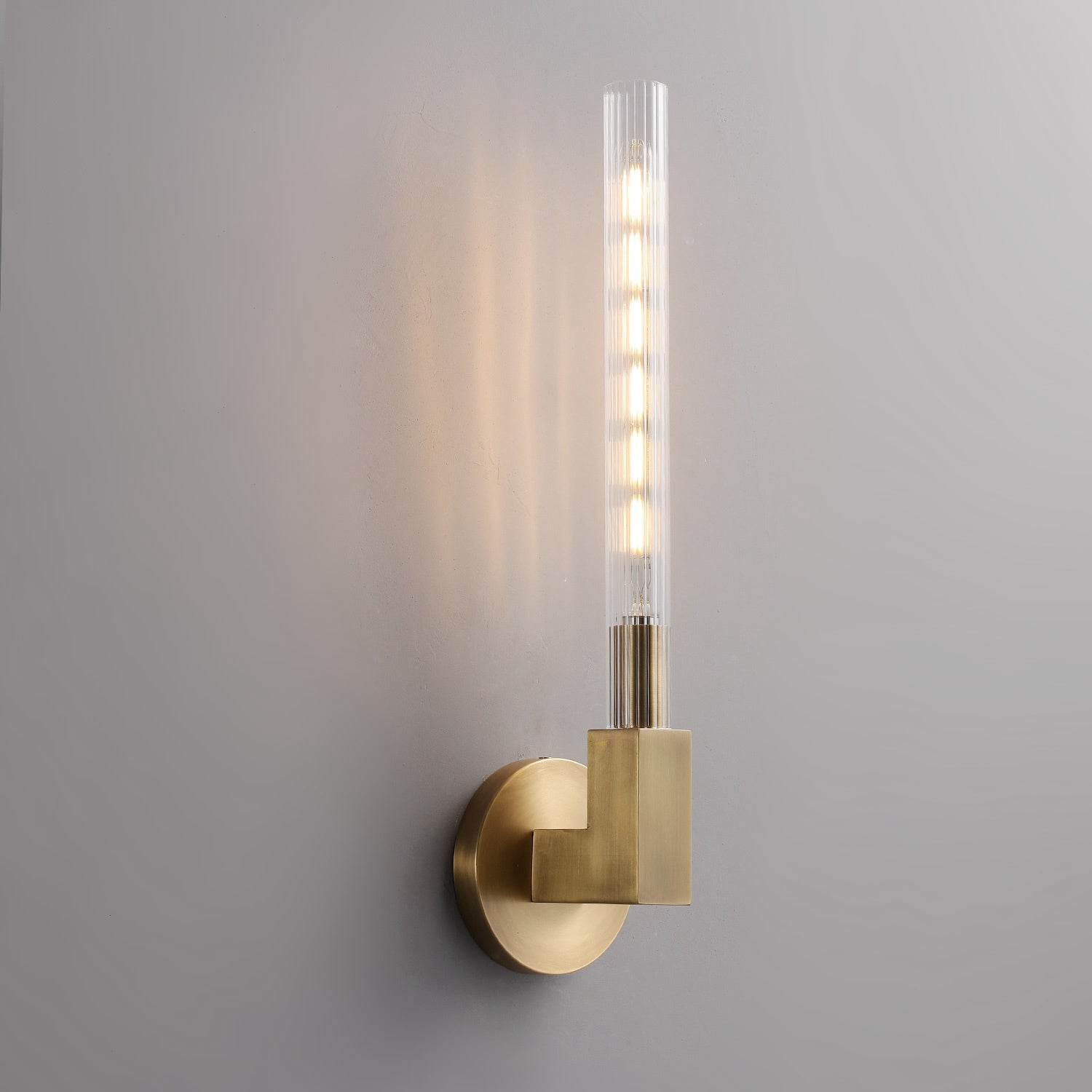 Industrial Wall Sconce, Glass Wall Light, Candlestick Lighting, Sconce for Living Room - Wing Lightings