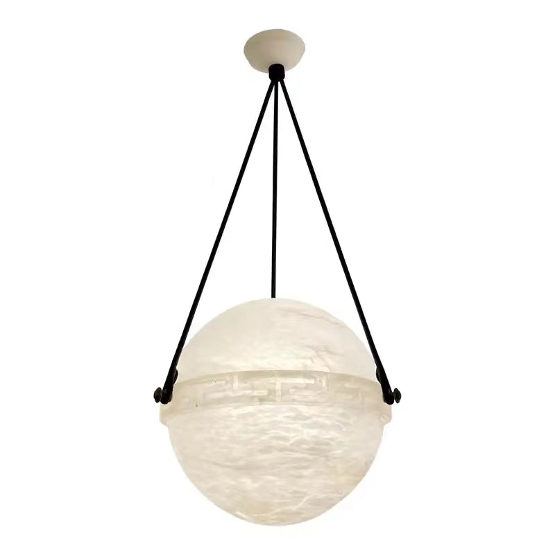 Honora Modern Swedish Alabster Globe Pendant Light