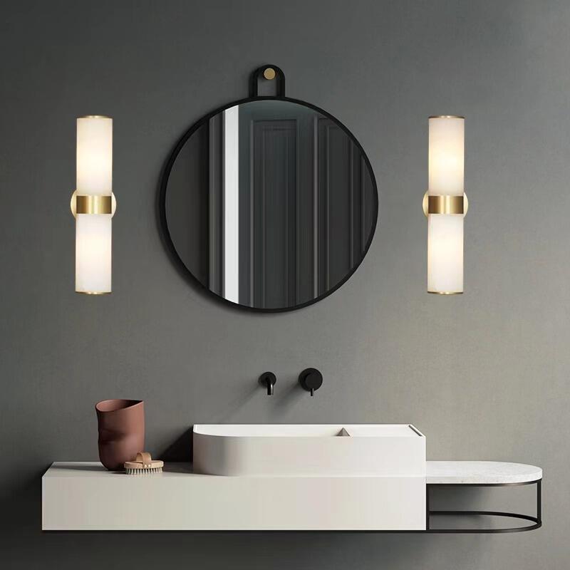 Sian Modern Sutton Linear Alabaster Wall Sconce, Wall Lamp For Living Room, Bathroom
