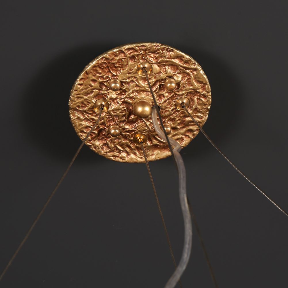 Modern Branch Chandelier with Crystal Dew Drop (Gold Inside) - Wing Lightings