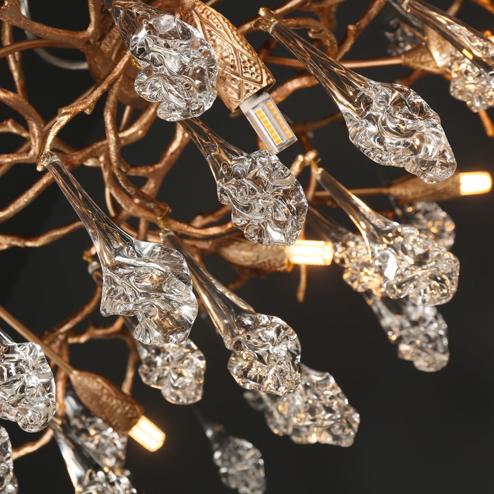 Modern Branch Chandelier Drop Flower D 39.3" - Wing Lightings