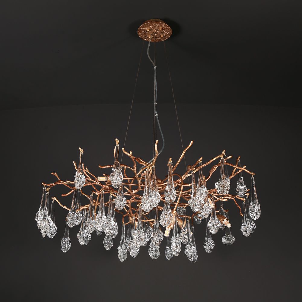 Modern Branch Chandelier Drop Flower D 39.3" - Wing Lightings