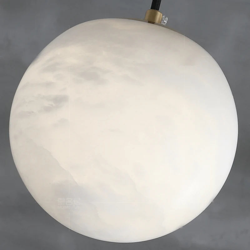 Soraya Alabaster Ball Pendant Light, Island Mini Pendant Light