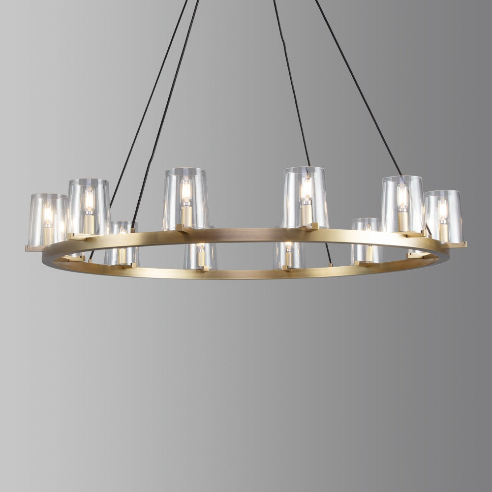 Commuovere Round Chandelier Glass - Wing Lightings