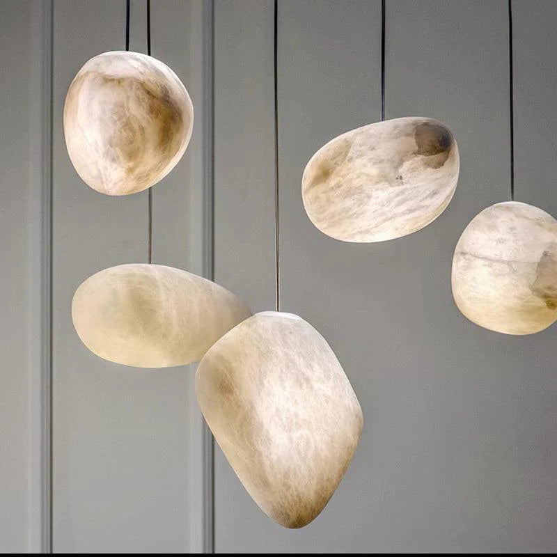 Araceli Alabaster Natural Stone Pendant, Creative Pendant Light