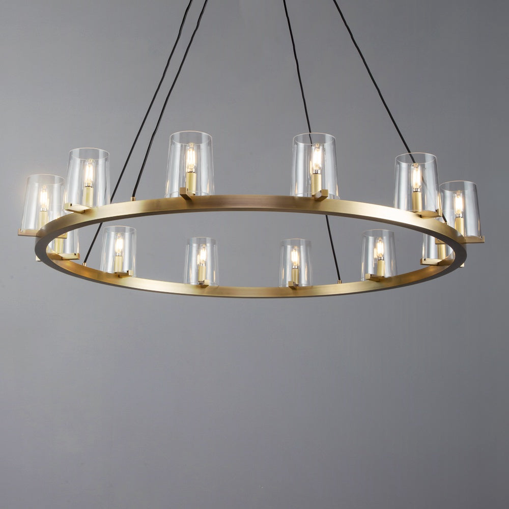 Commuovere Round Chandelier Glass - Wing Lightings