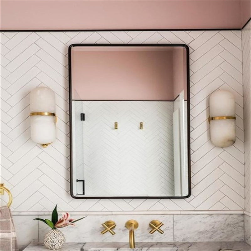 Elspeth Melange Alabaster Pill Form Wall Sconce