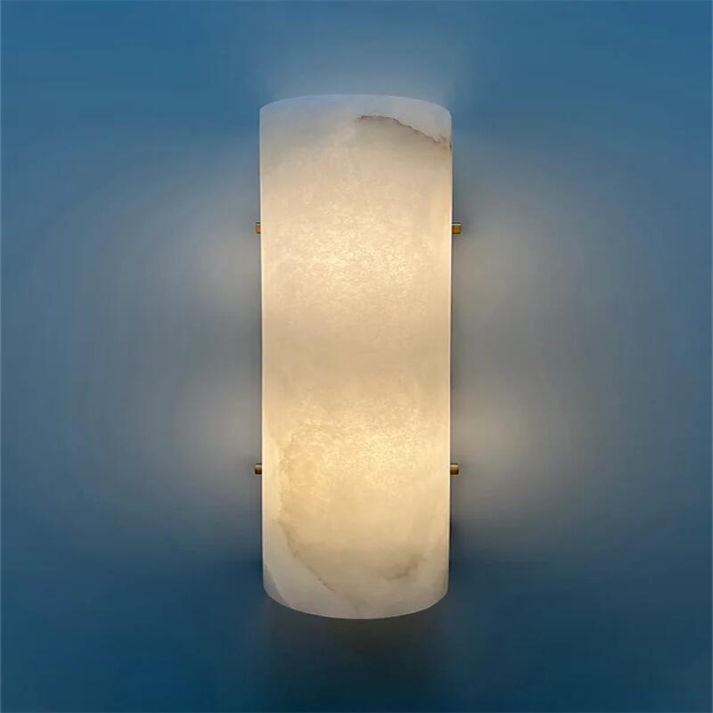 Acacia Contemporary Domo 101A Alabaster Wall Sconce, Wall Lamp For Bedroom