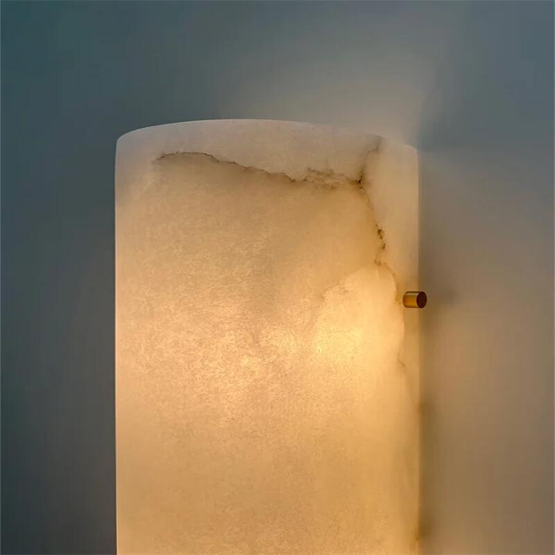 Acacia Contemporary Domo 101A Alabaster Wall Sconce, Wall Lamp For Bedroom