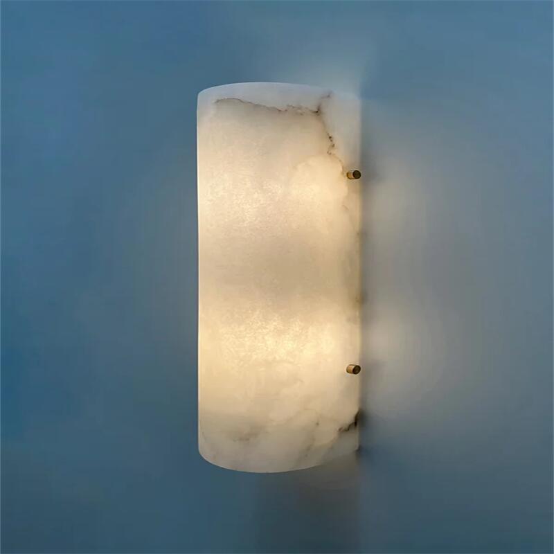 Acacia Contemporary Domo 101A Alabaster Wall Sconce, Wall Lamp For Bedroom