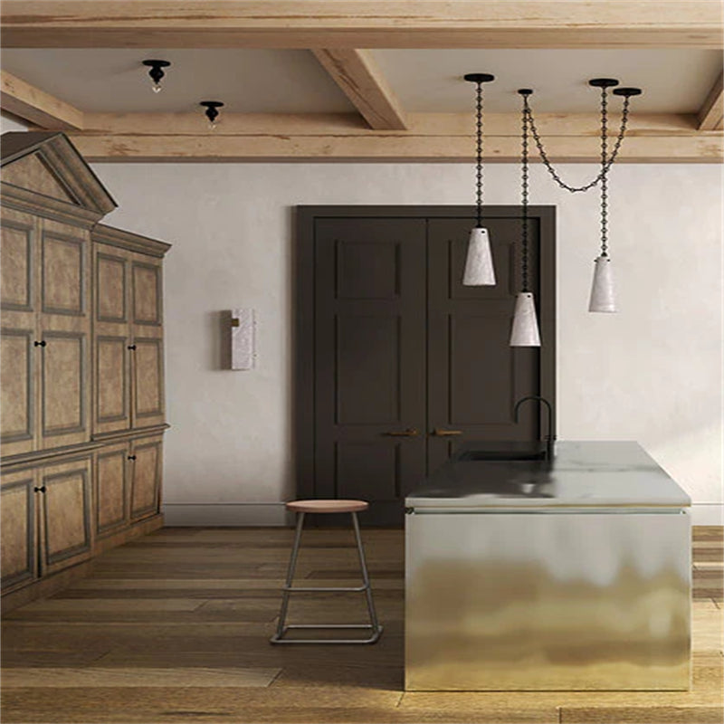 Romola Contemporary Lucca Chandelier 202A-3 in Alabaster, 3-Light Vintage Alabaster Pendant Cluster
