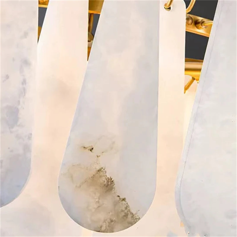 Viveca Alabaster Foyer Chandelier Lighting, Luxury Modern Lighting