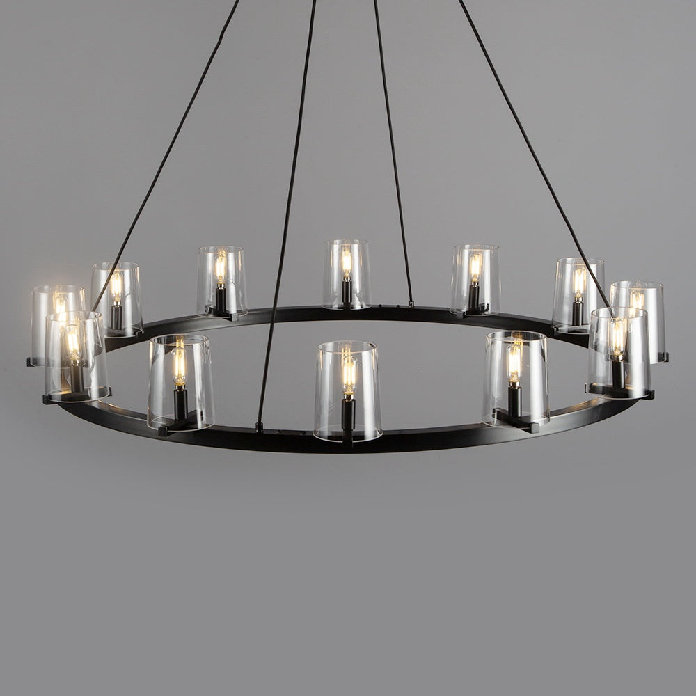 Commuovere Round Chandelier Glass - Wing Lightings