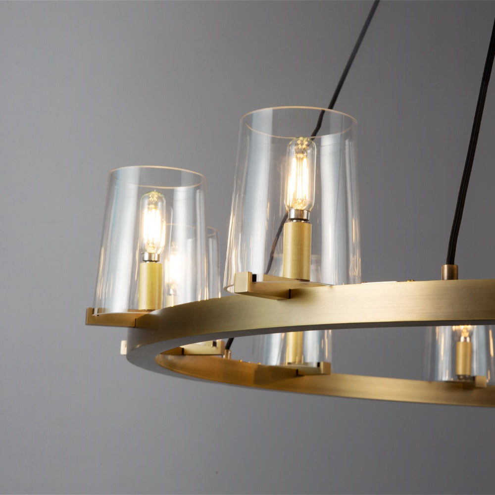 Commuovere Round Chandelier Glass - Wing Lightings