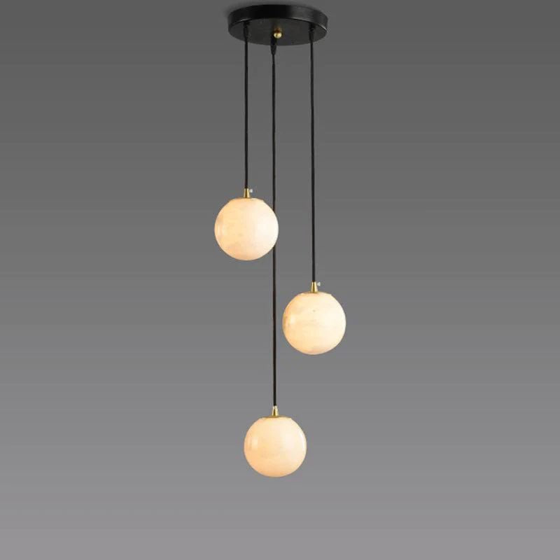 Alabaster Global Wavy Chandelier