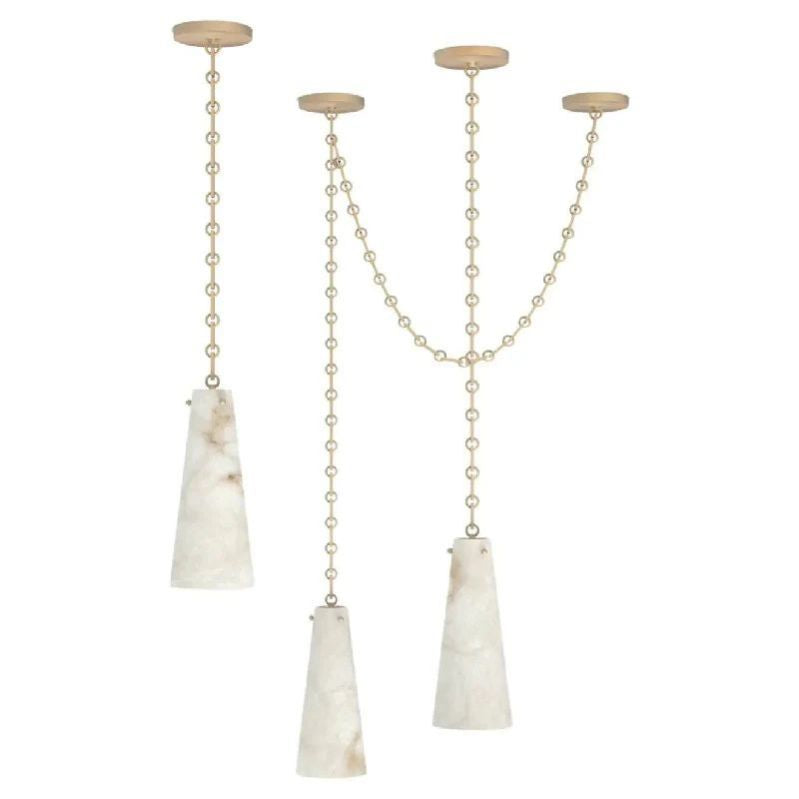 Alabaster Modern 3-light Marble Chandelier