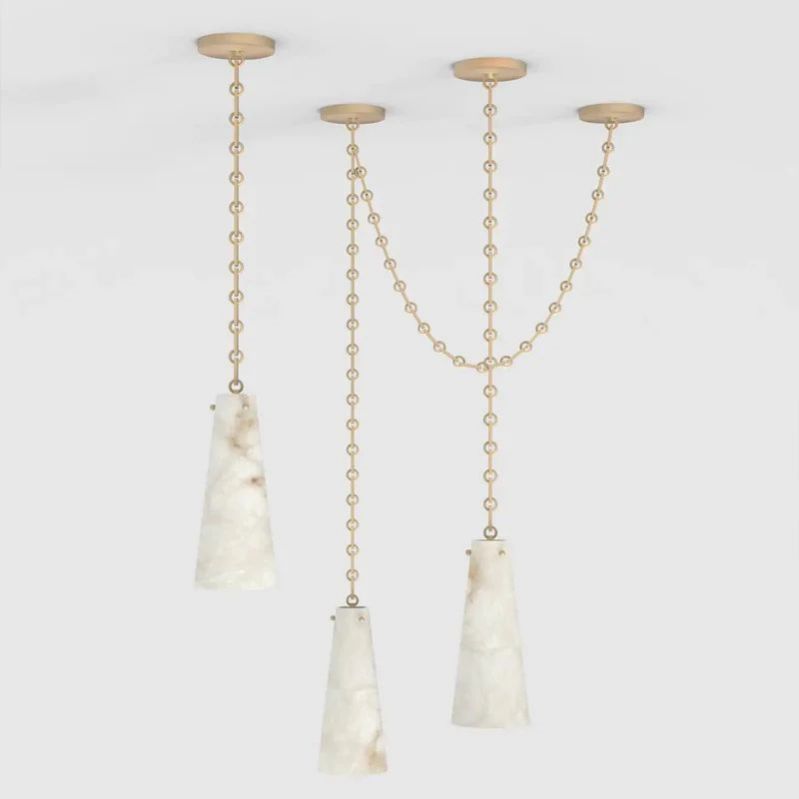 Alabaster Modern 3-light Marble Chandelier