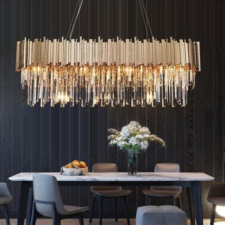 Cream Crystal Chandelier for Dining Room - Wing Lightings