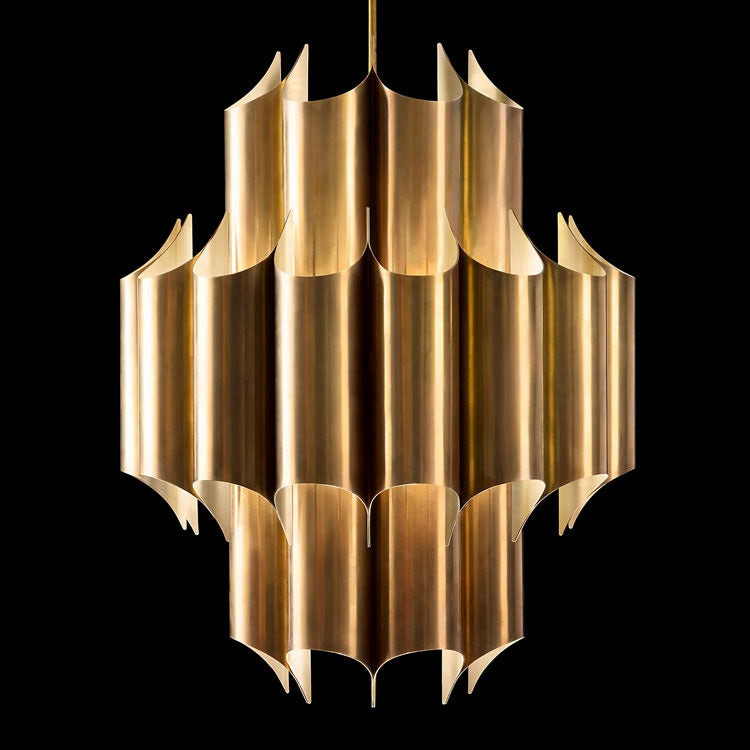Pipe Organ Brass Chandelier 24“ - Wing Lightings
