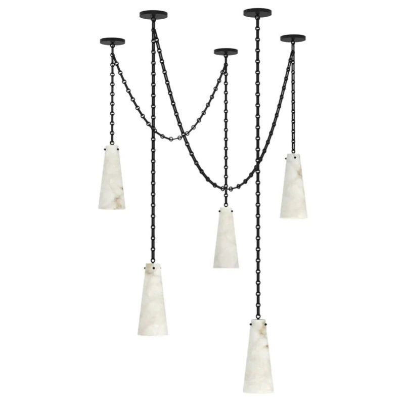 Alabaster Modern 5-light Marble Chandelier