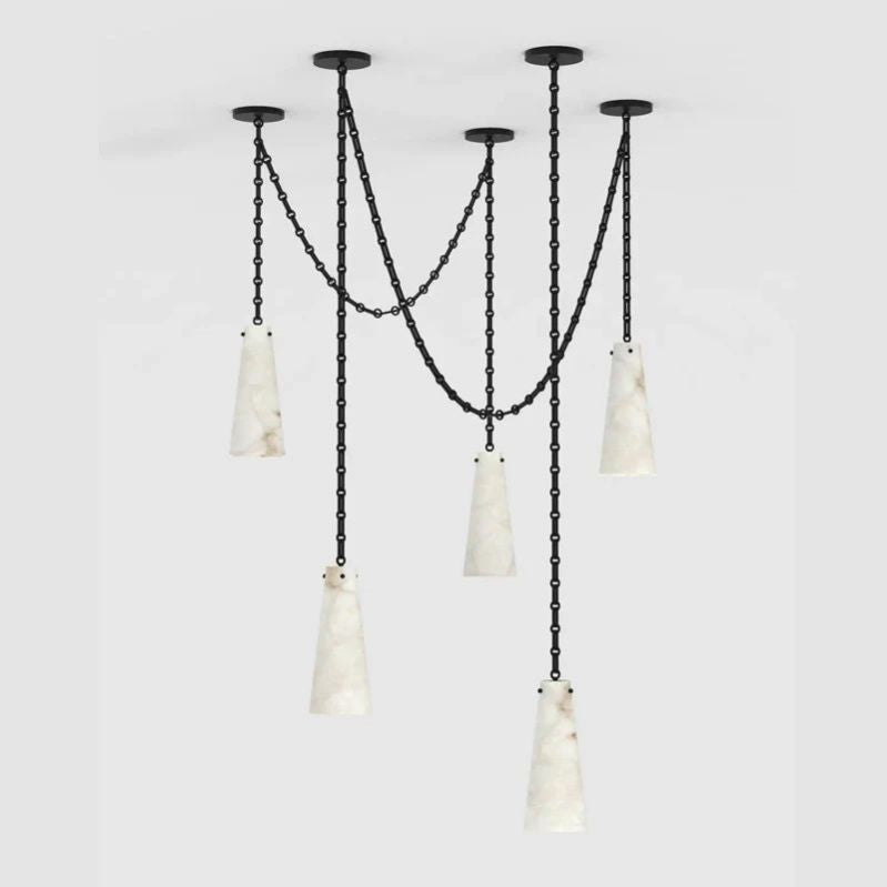 Alabaster Modern 5-light Marble Chandelier