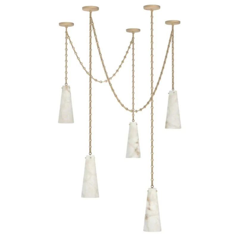 Alabaster Modern 5-light Marble Chandelier
