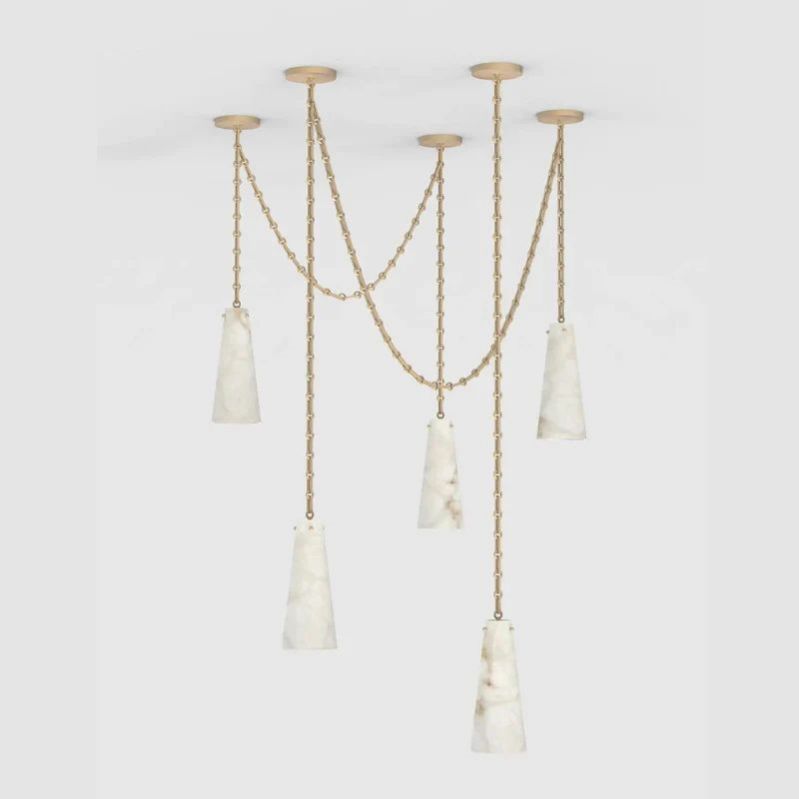 Alabaster Modern 5-light Marble Chandelier
