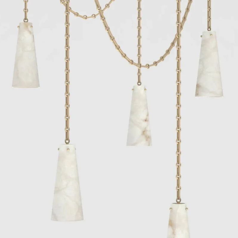 Alabaster Modern 5-light Marble Chandelier