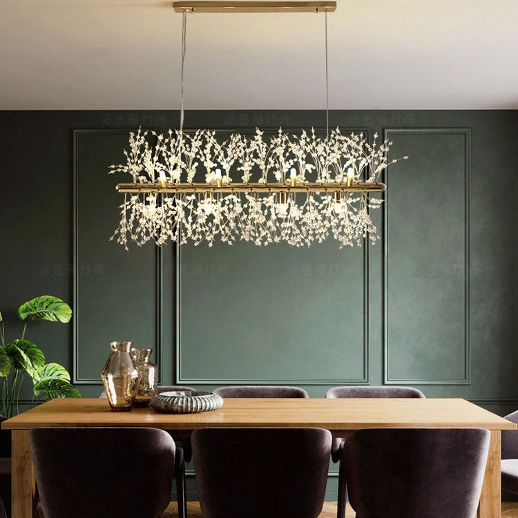 Dandelion Linear Chandelier Light for Dining Room - Wing Lightings