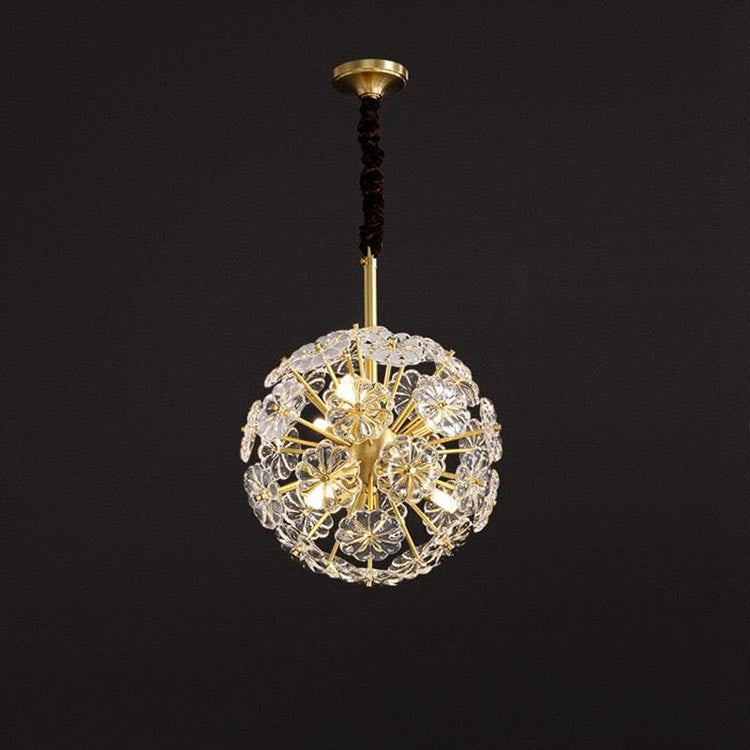 Dandelion Flowers Modern Crystal Spherical Chandelier - Wing Lightings